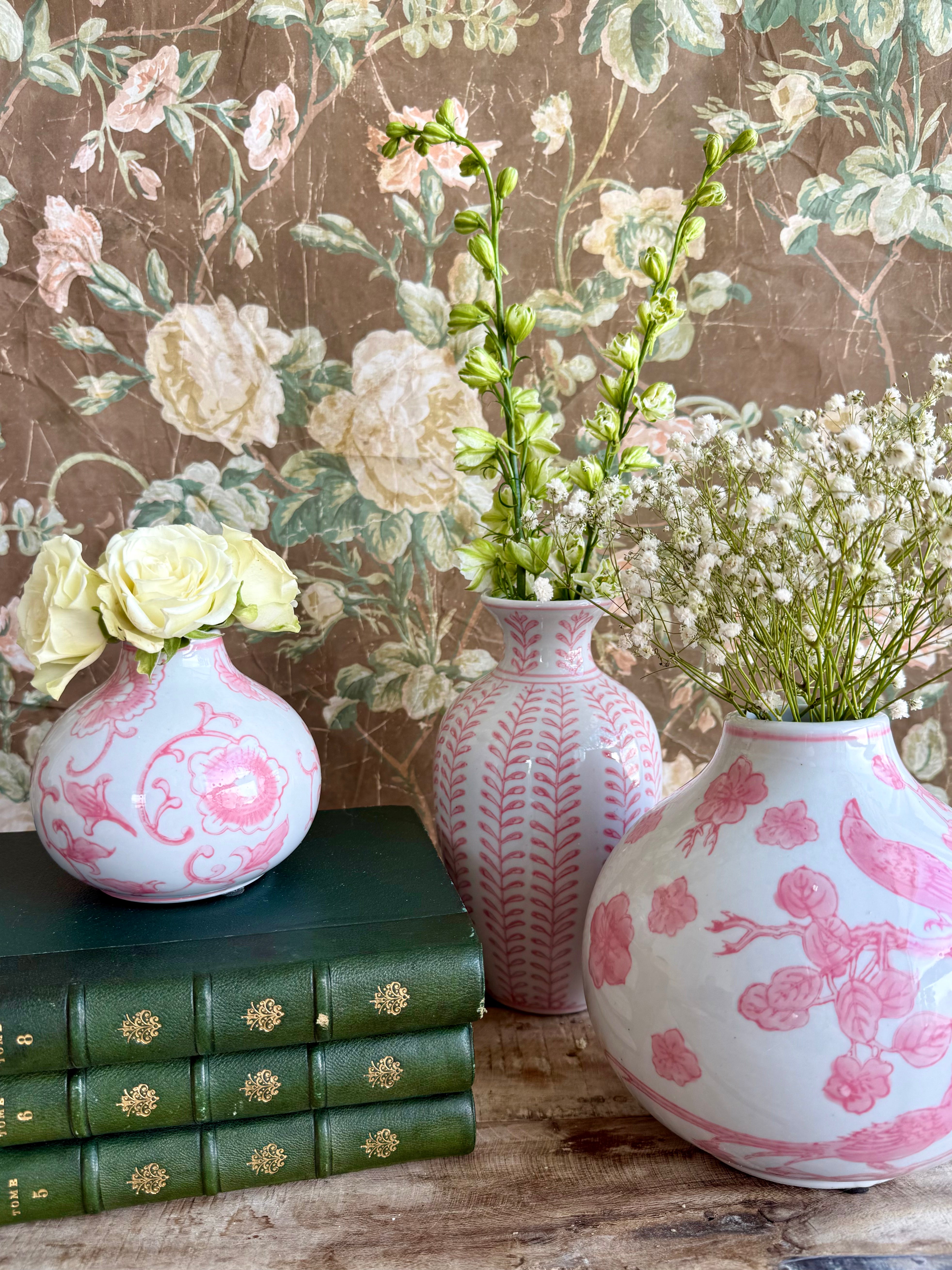 Pink Chinoiserie Vase