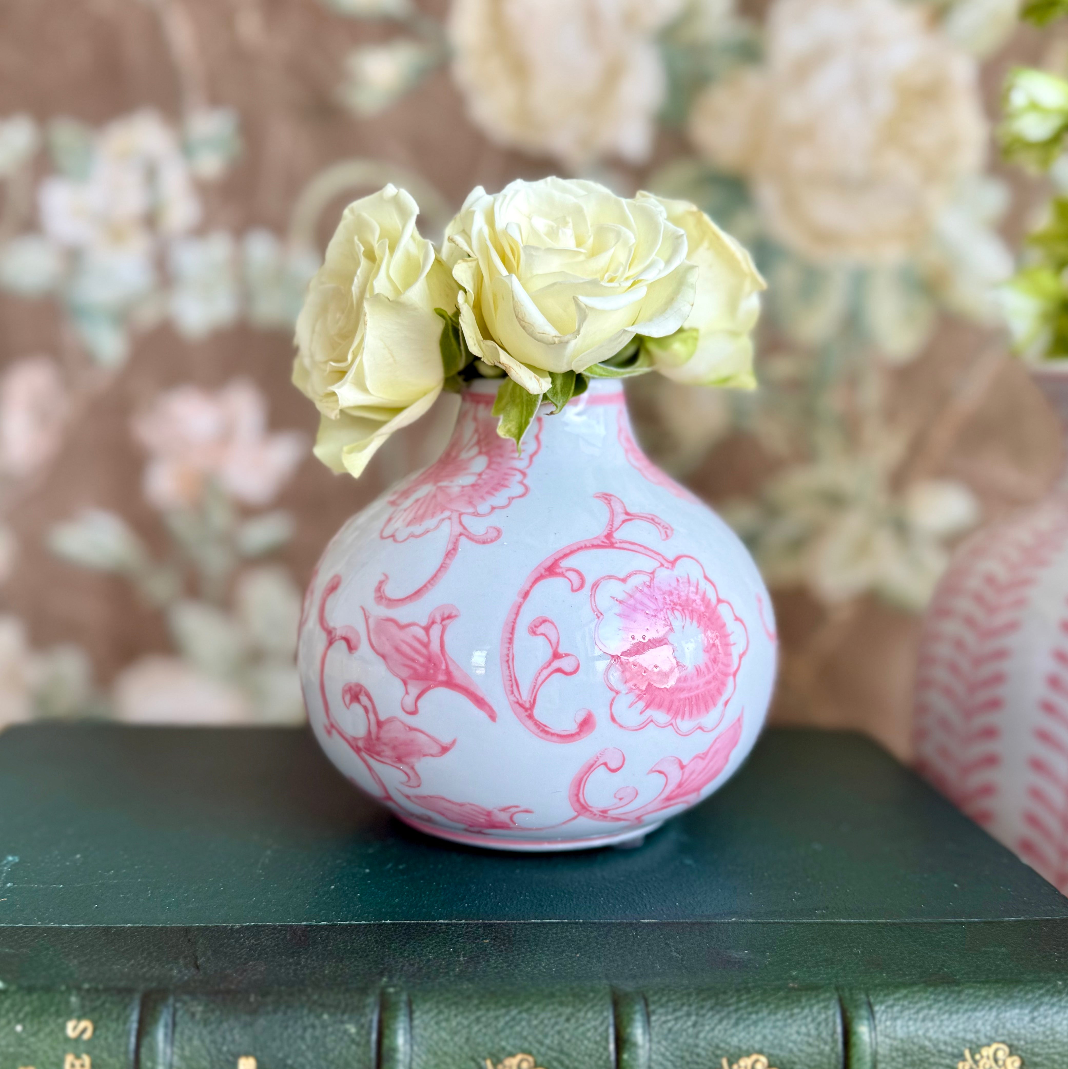 Pink Chinoiserie Vase