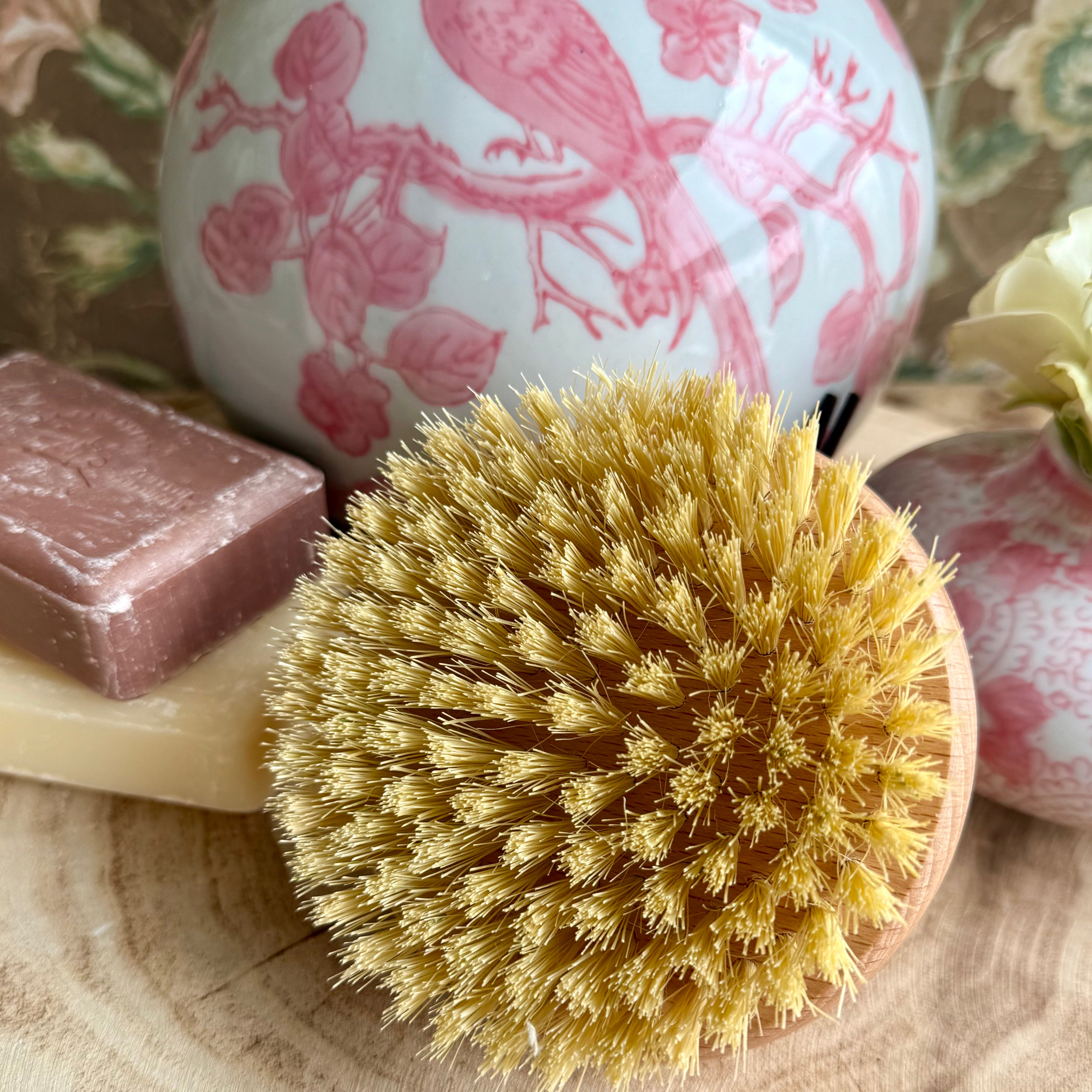 Beechwood Body Brush with Leather Tie