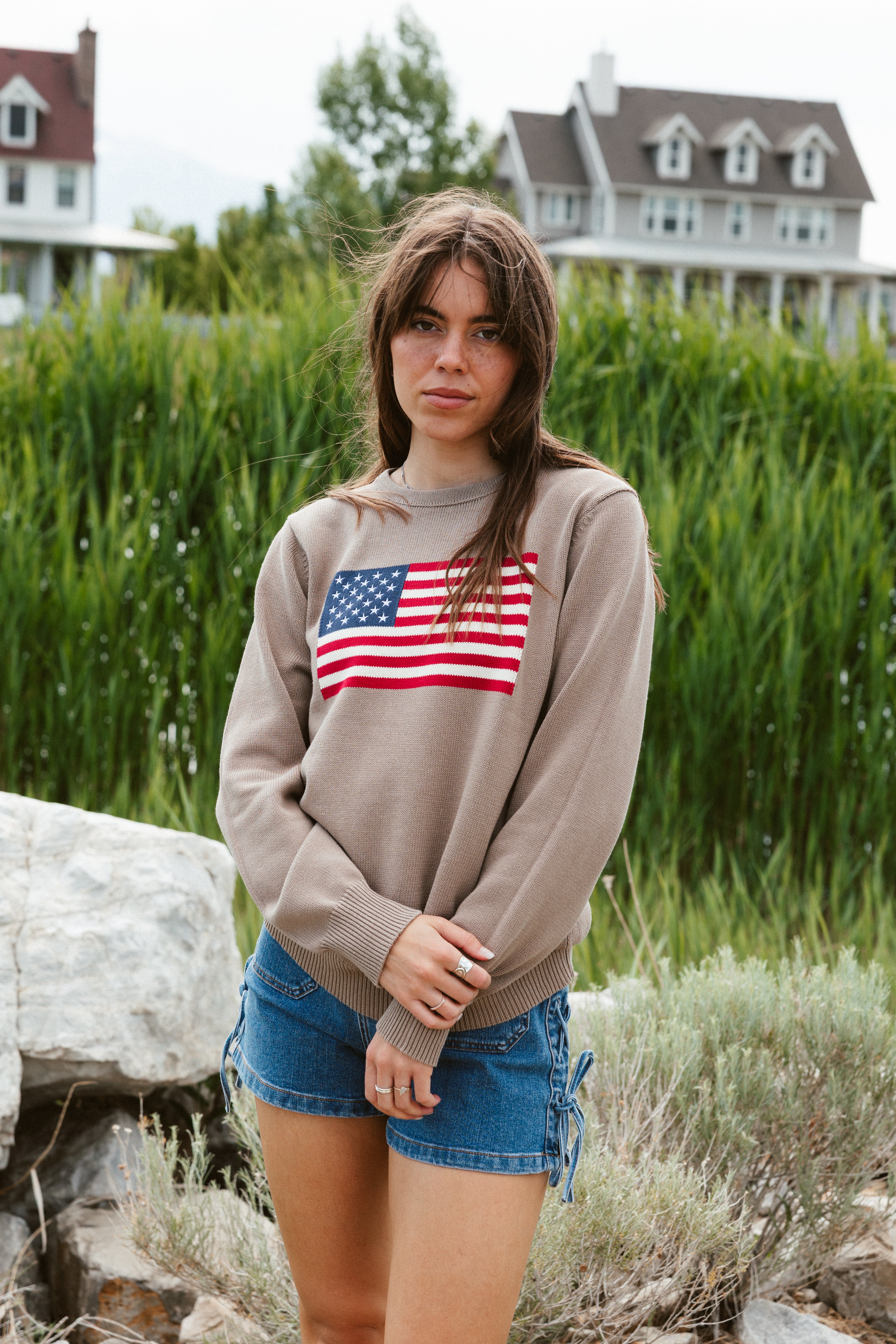 American Flag Crewneck