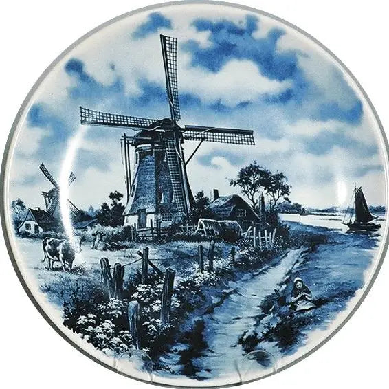 Cow Blue Mill Collectors Plate