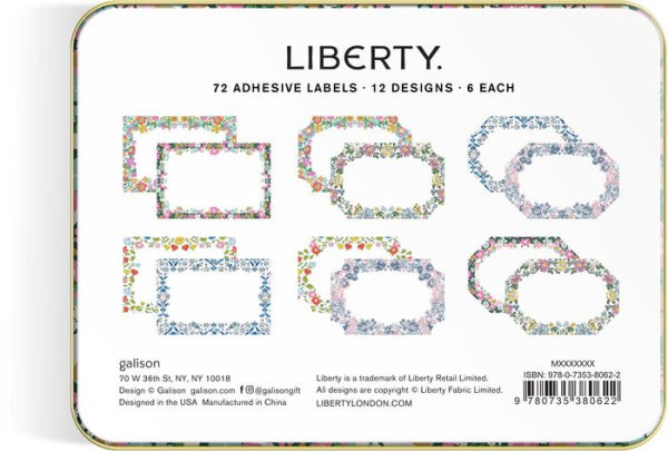 Liberty Tin of Labels