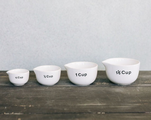 White Porcelain Measuring Cups