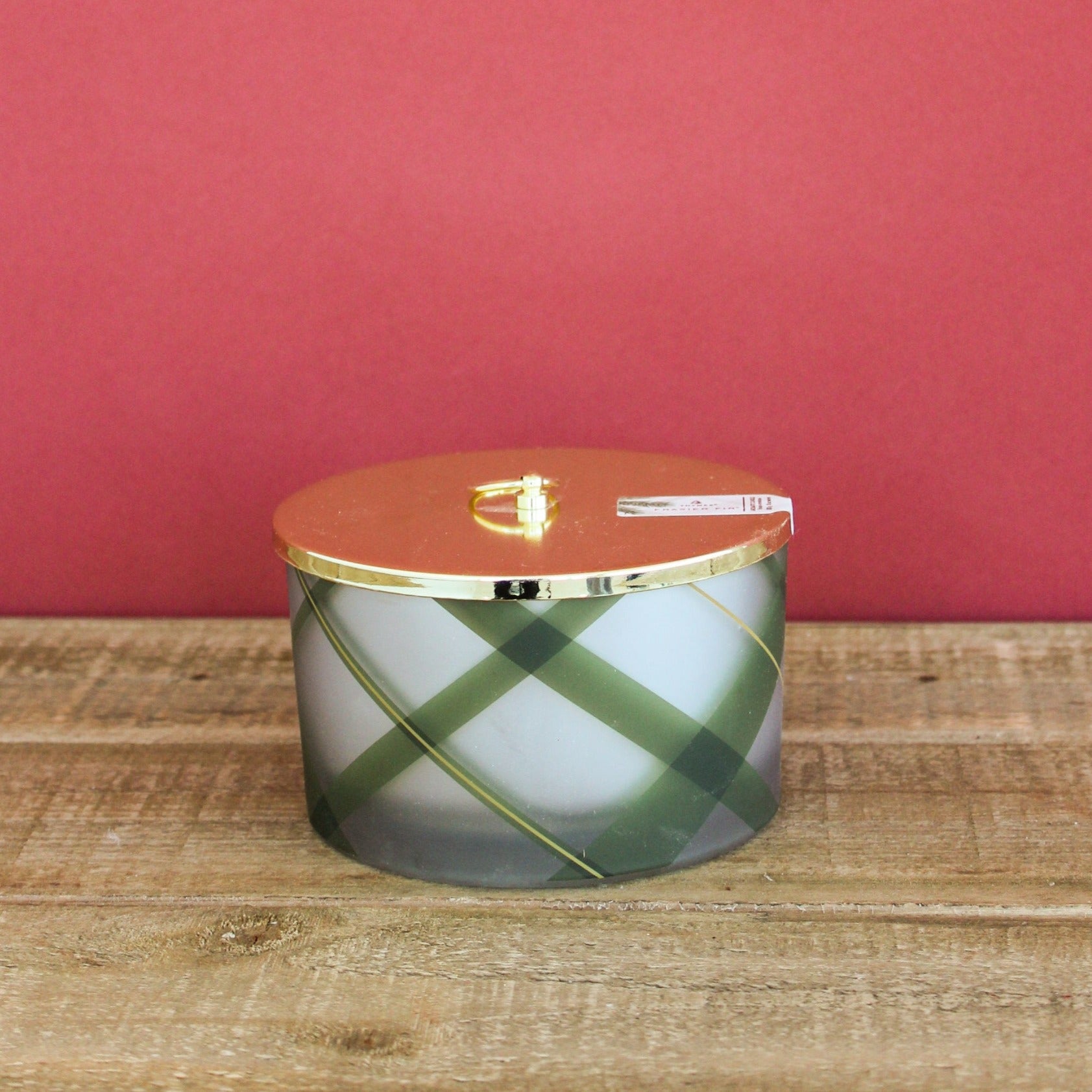 Frasier Fir Frosted Plaid 3-Wick Candle