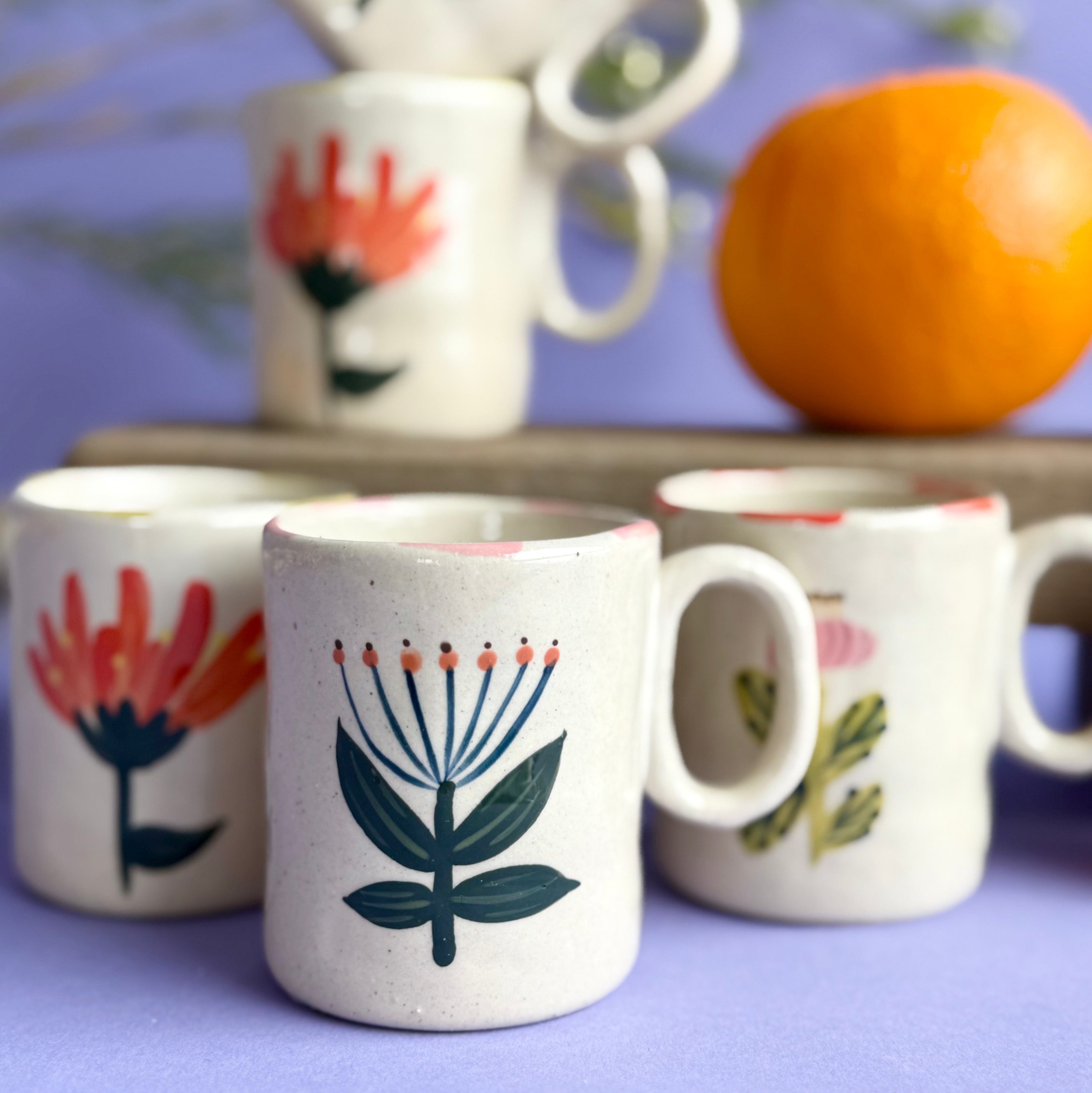 Hand Painted Flower Cup