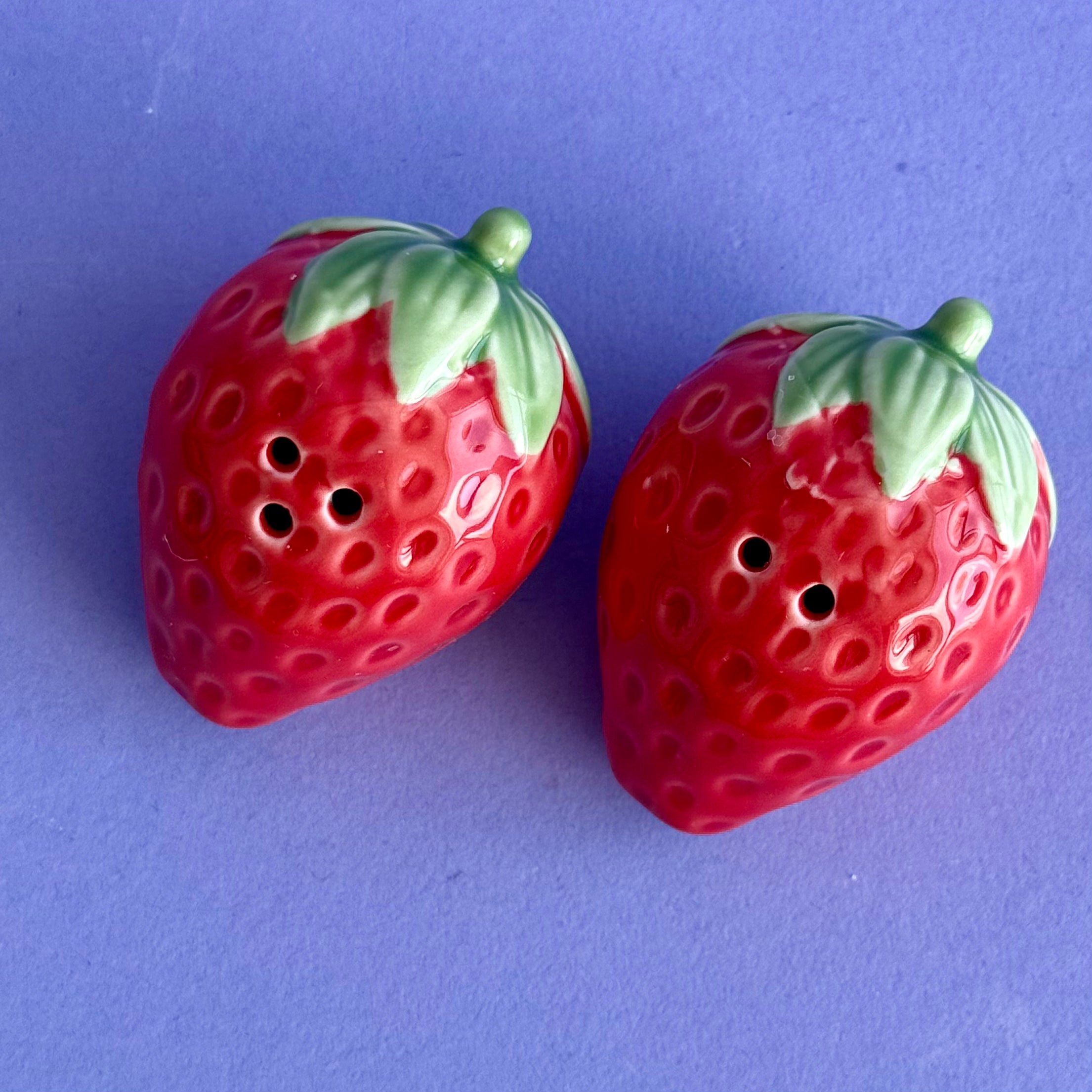 Strawberry Salt and Pepper Shakers