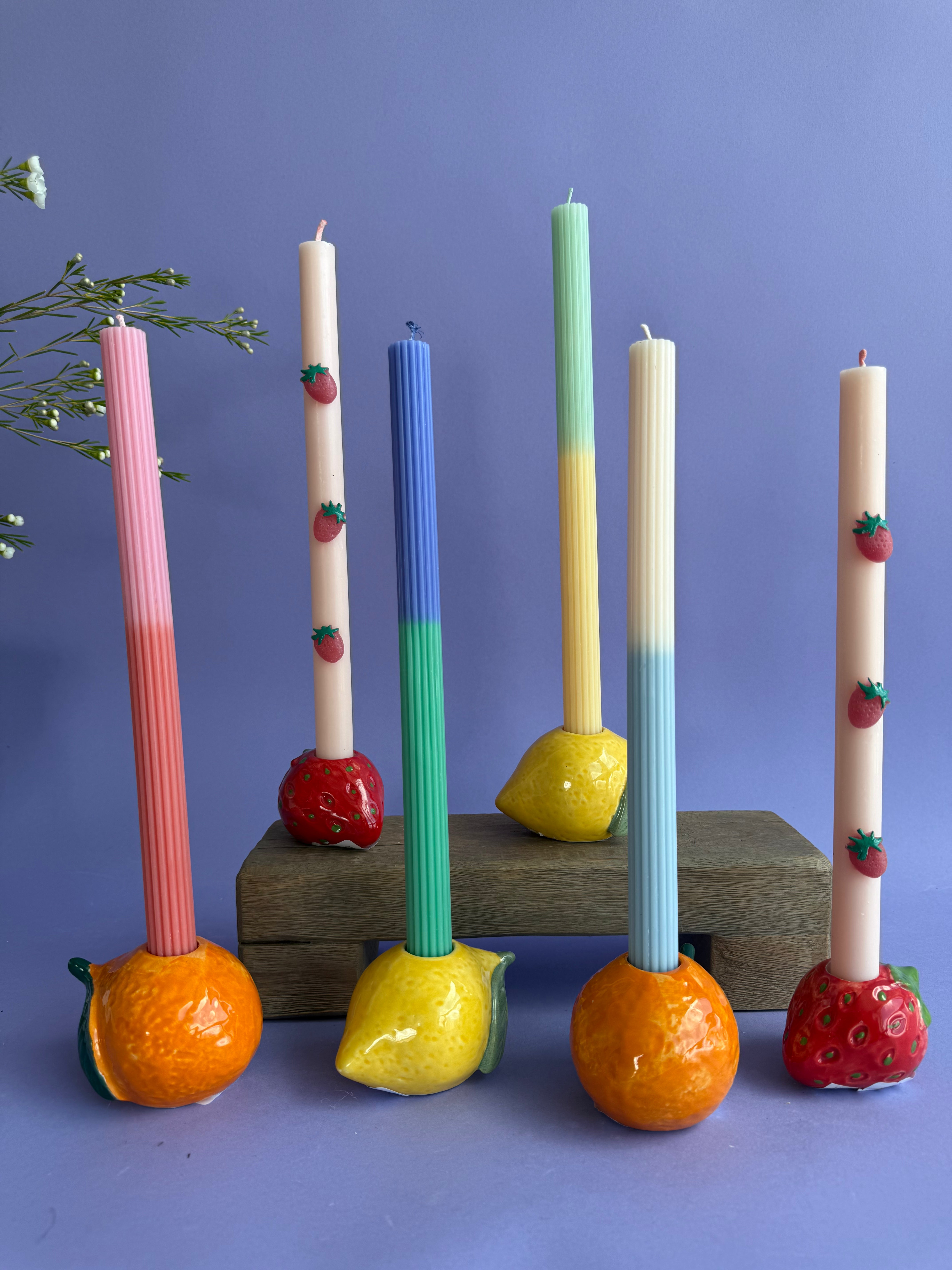 Strawberry Table Candles