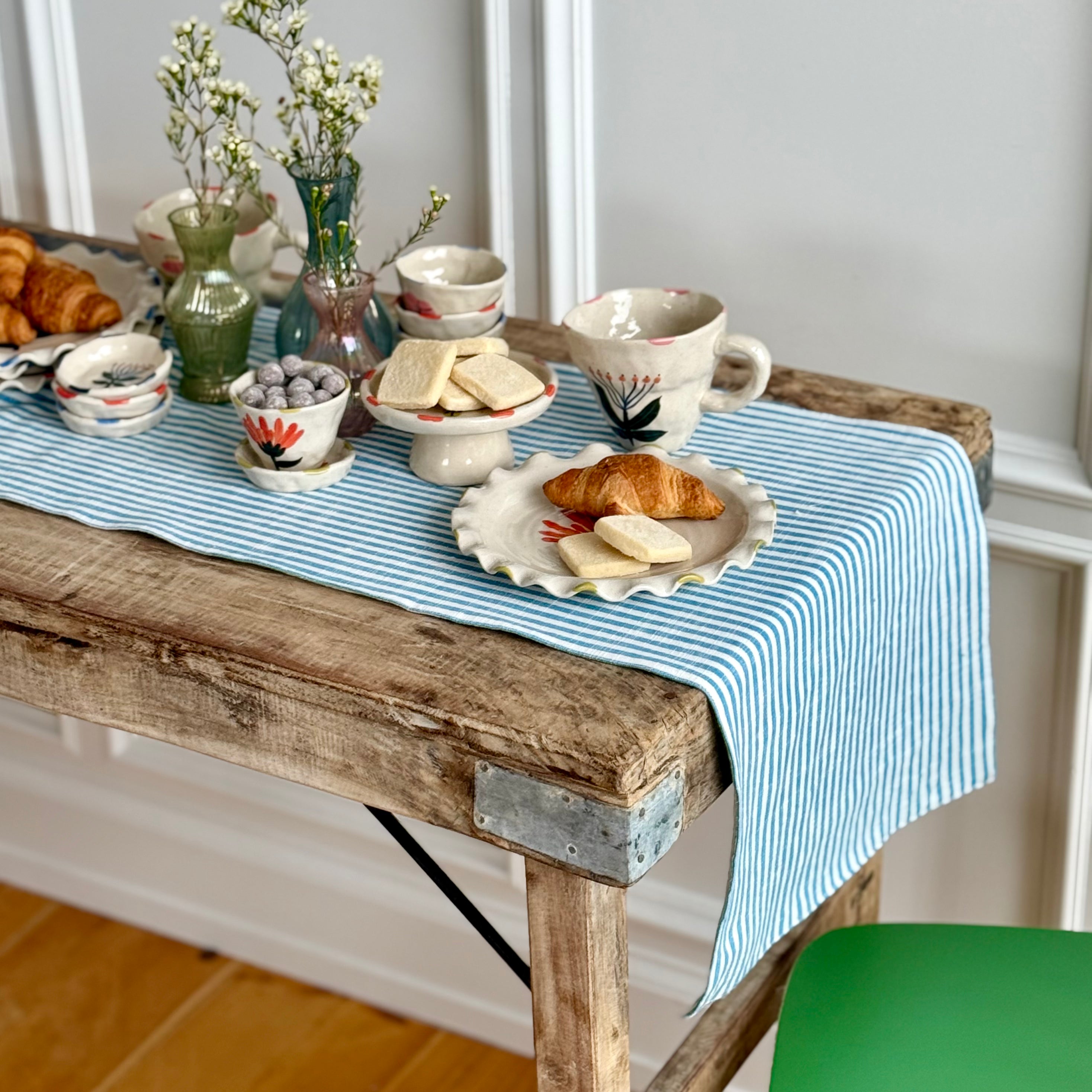 Happy House Striped Table Runner