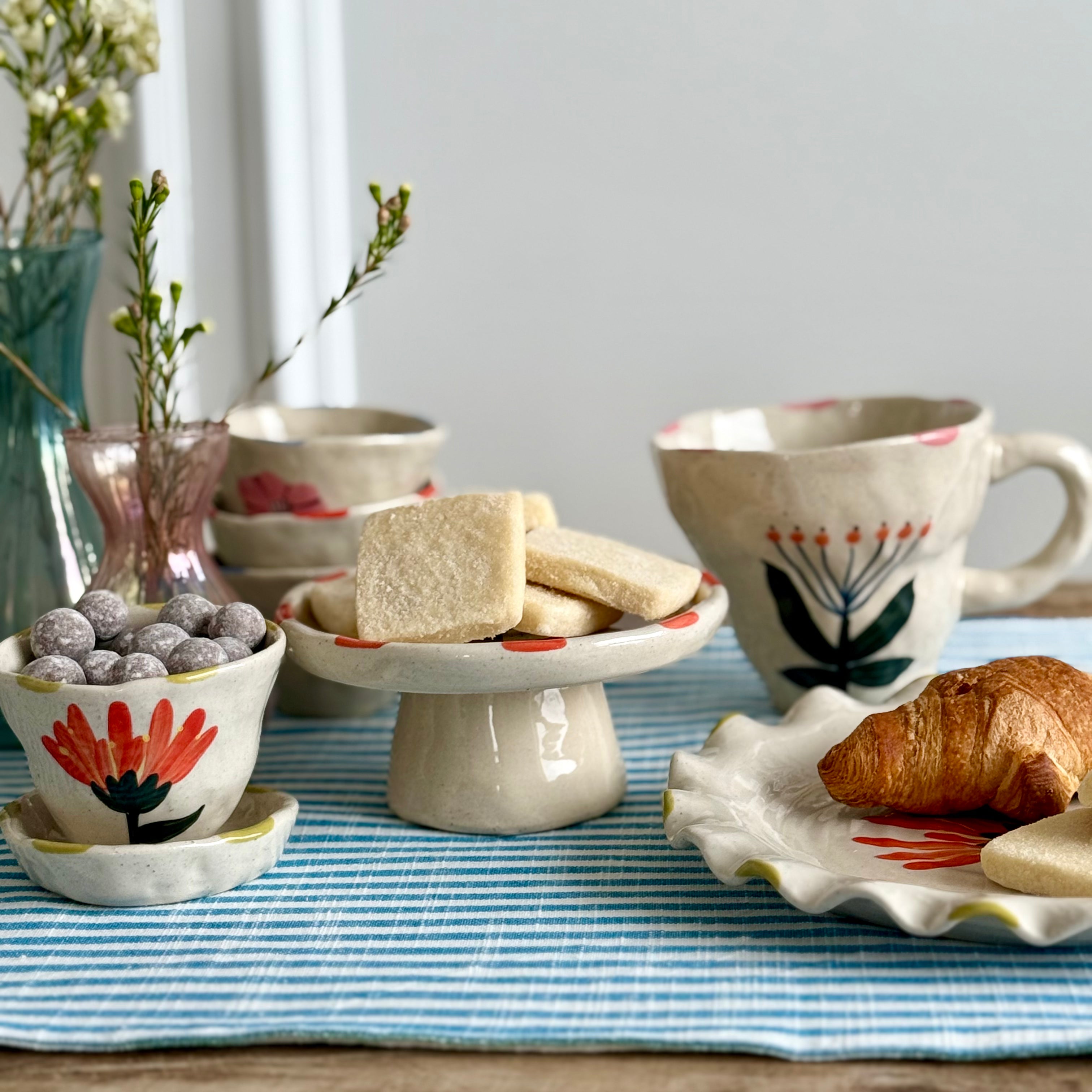 Hand Painted Flower Mug