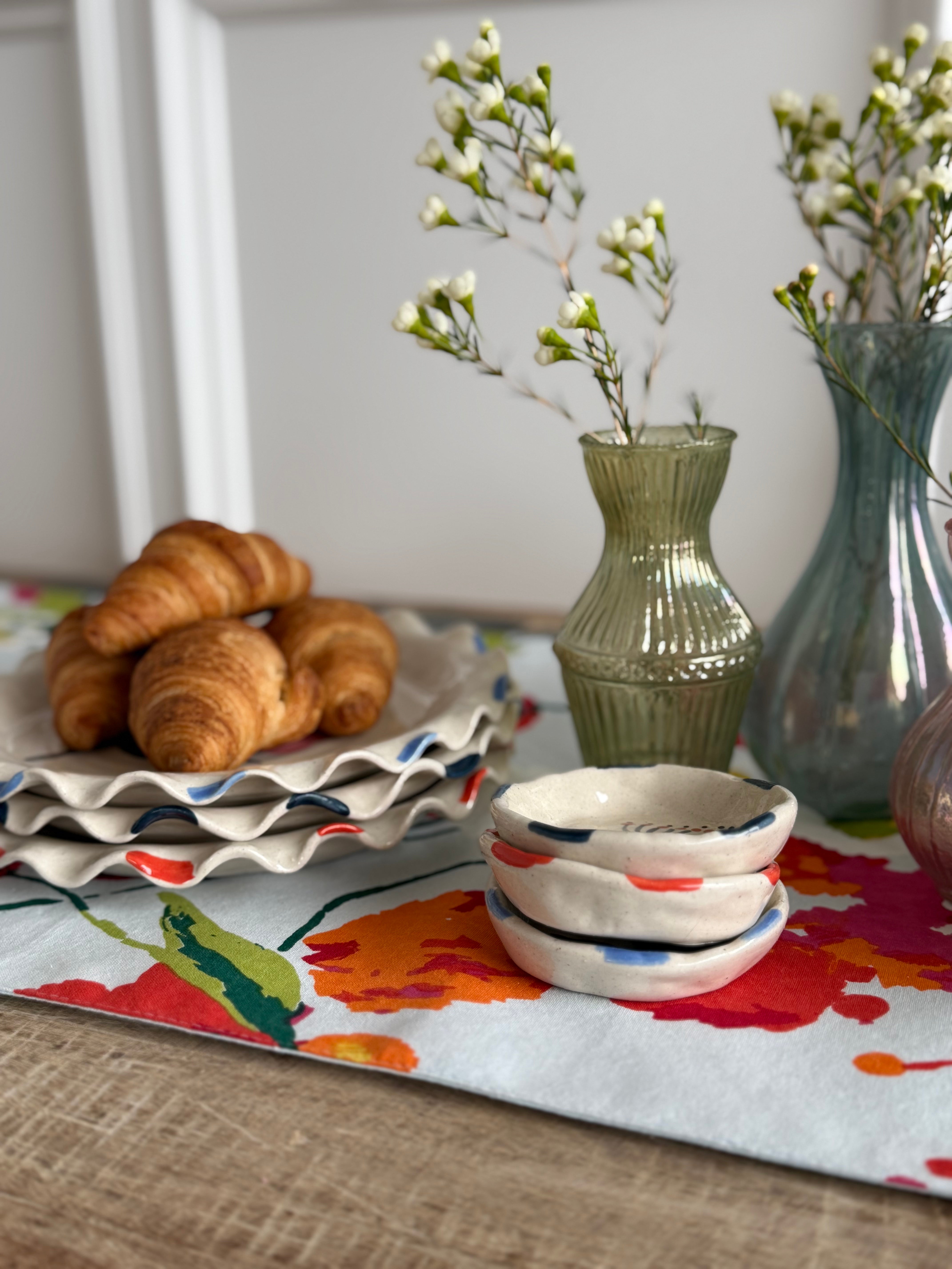 Hand Painted Flower Dish