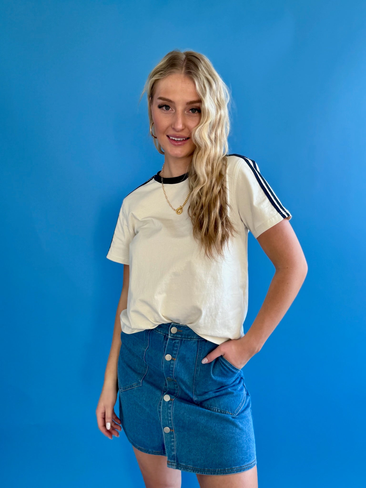 The Maeve Denim Mini Skirt