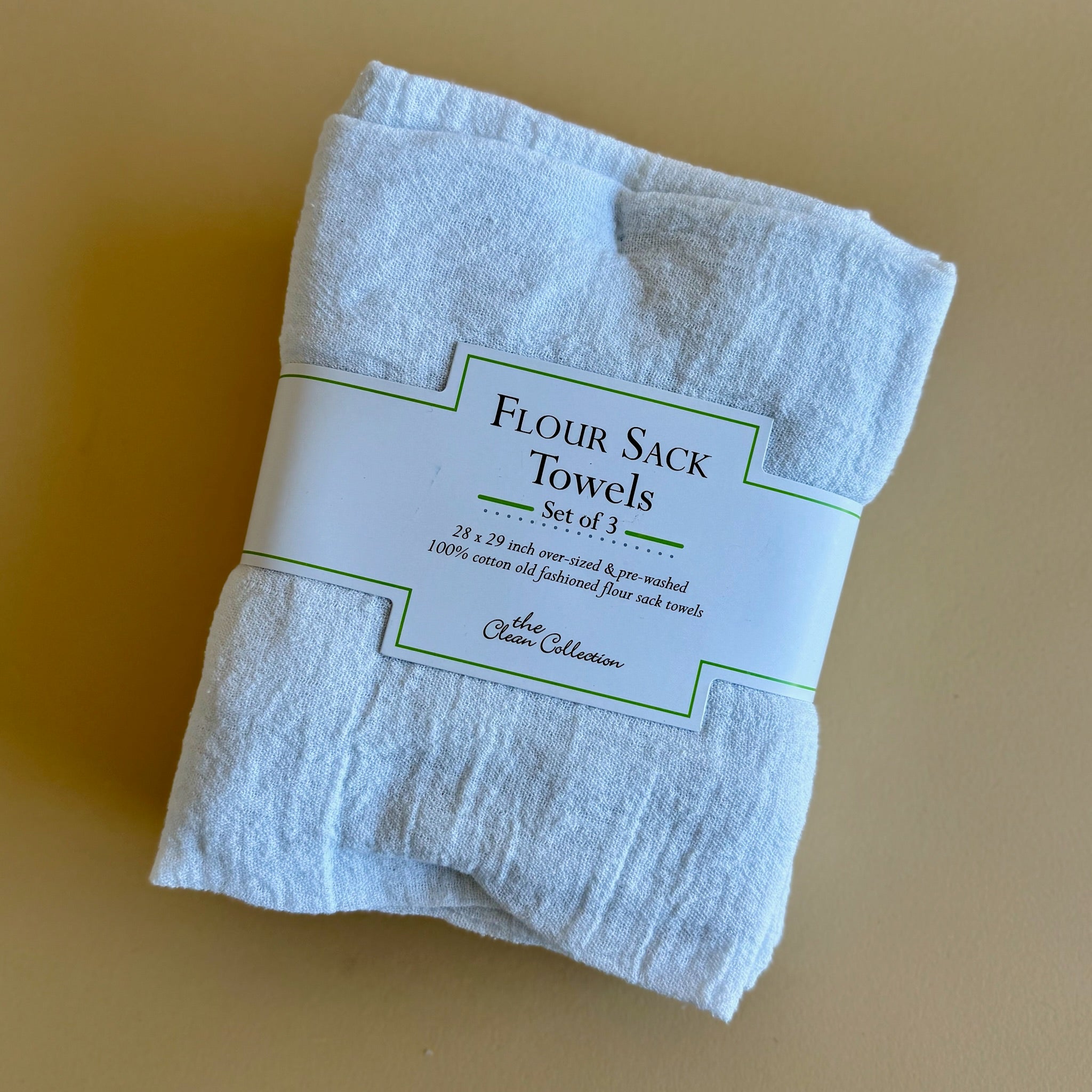 White Flour Sack Towels Set/3