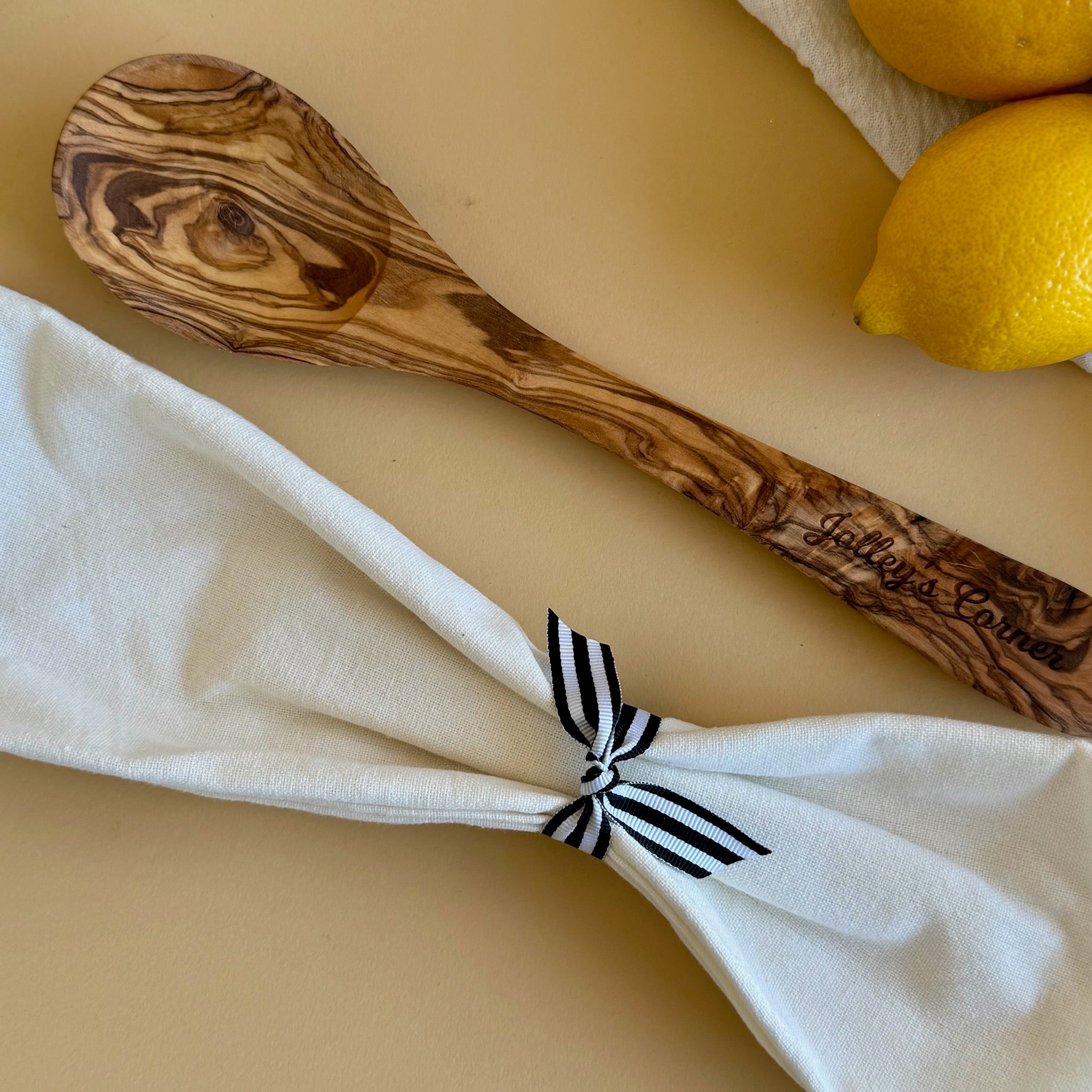 Jolley's Corner Wood Spoon & Towel Set