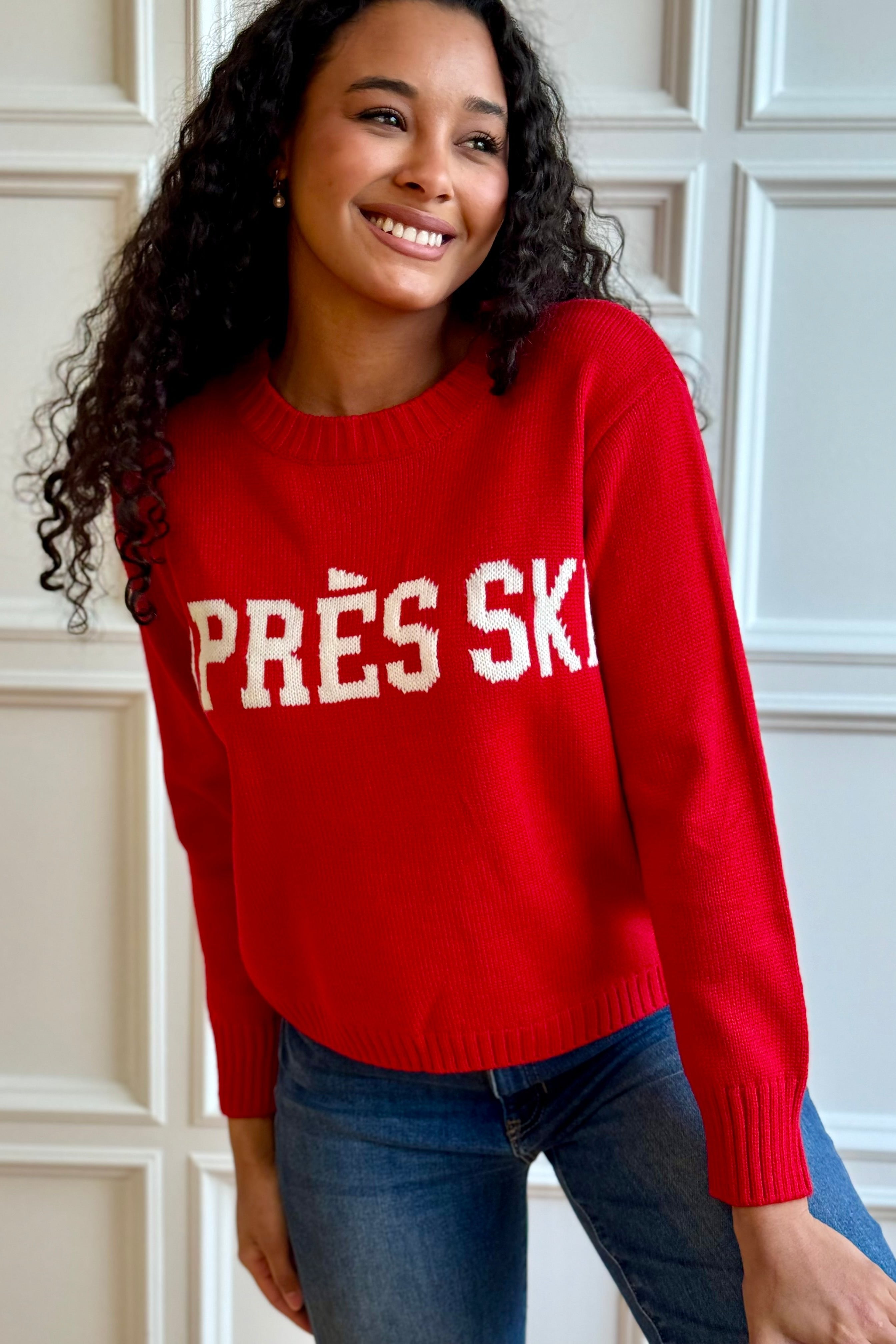 women wearing ski sweater