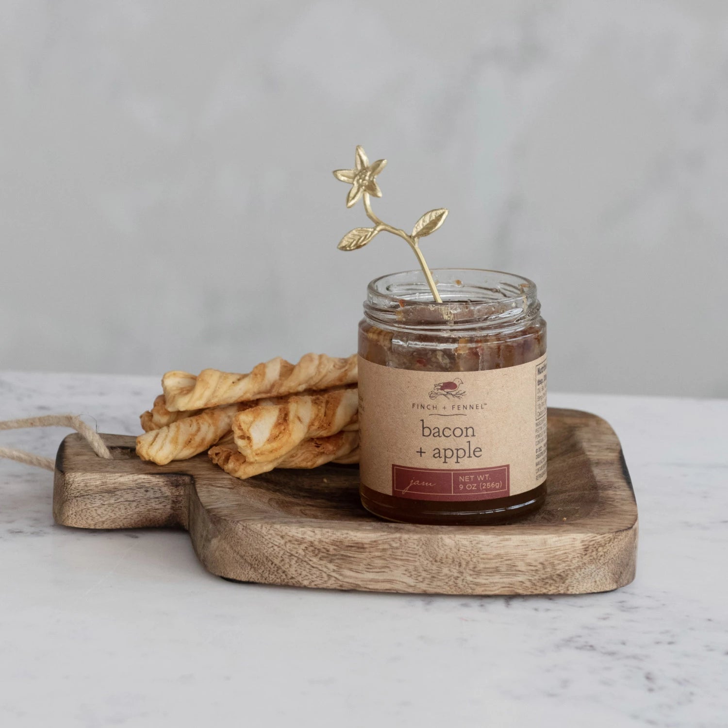 Product shot for bacon and apple jam by fitch and fennel