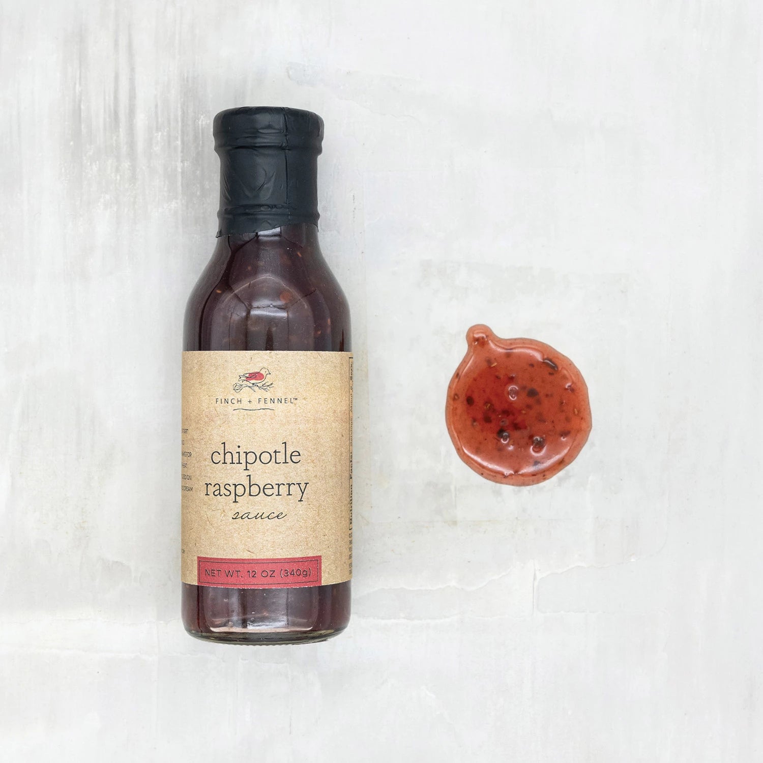 Product shot of chipotle raspberry sauce by fitch and fennel