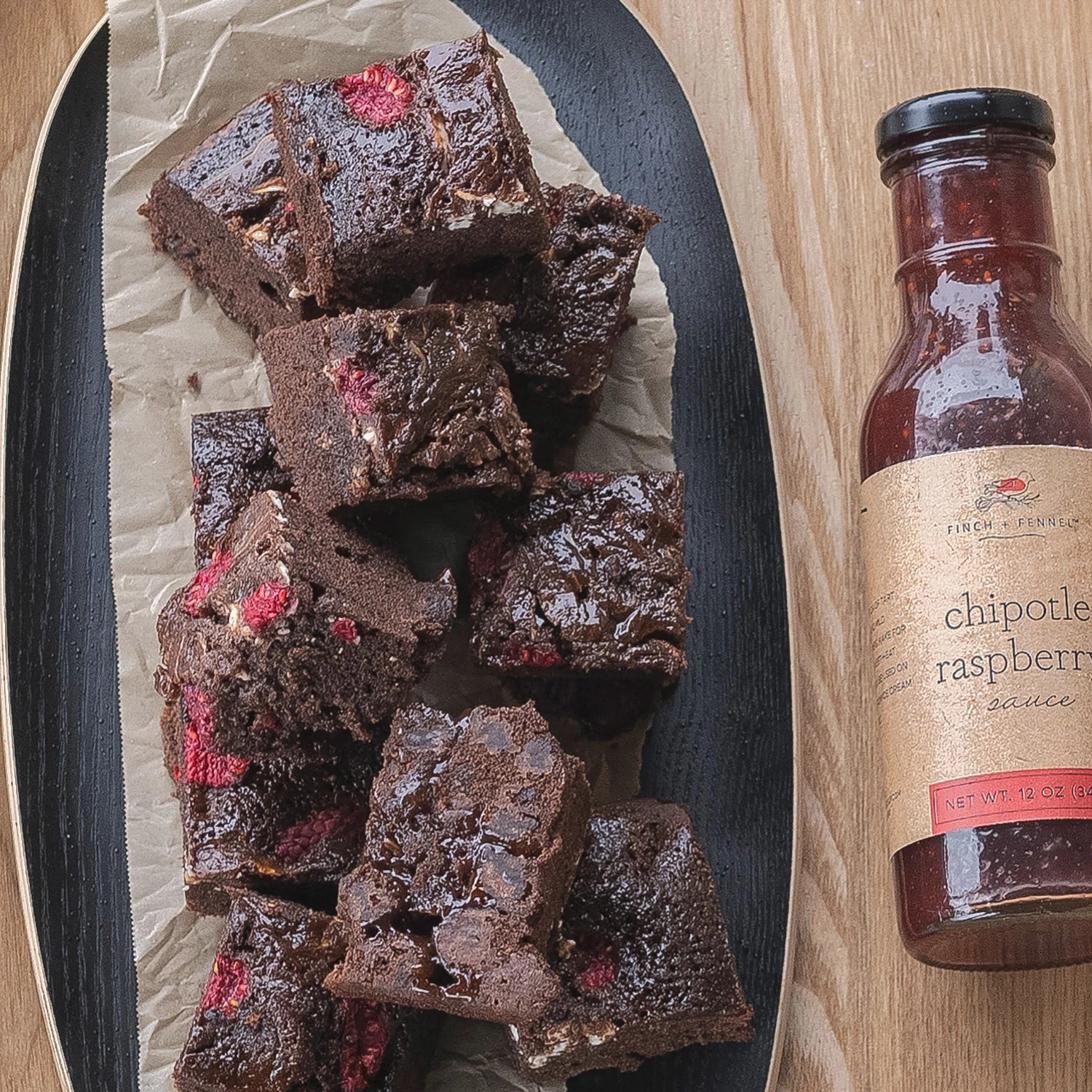 Product shot of chipotle raspberry sauce by fitch and fennel