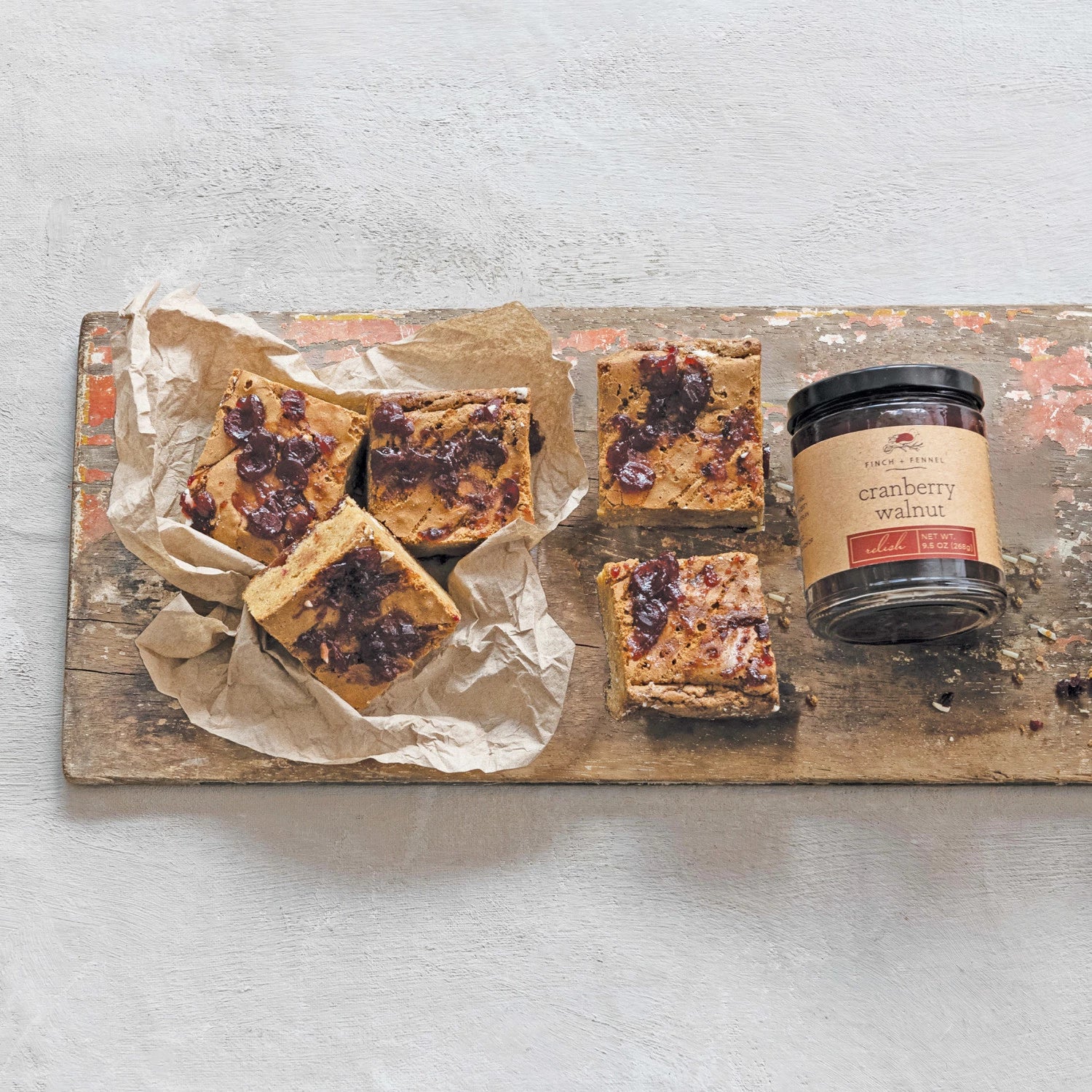 Product shoot of cranberry walnut spread