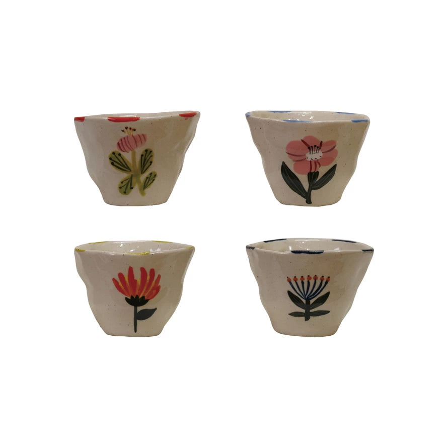 Hand Painted Flower Cup/Bowl