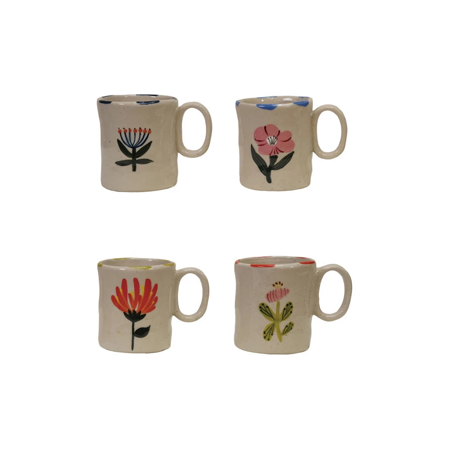 Hand Painted Flower Cup