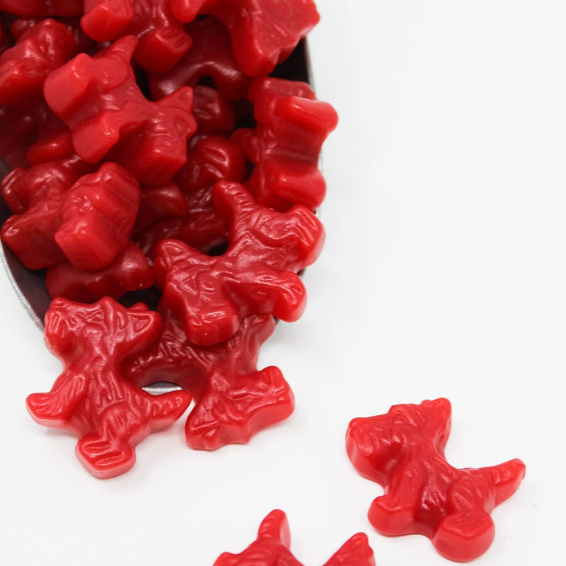 Red Licorice Scottie Dogs