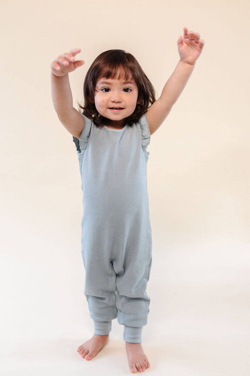 Maci Waffle Flutter Tank Romper
