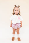 Smile Tee and Plaid Short Set
