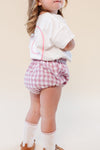 Smile Tee and Plaid Short Set
