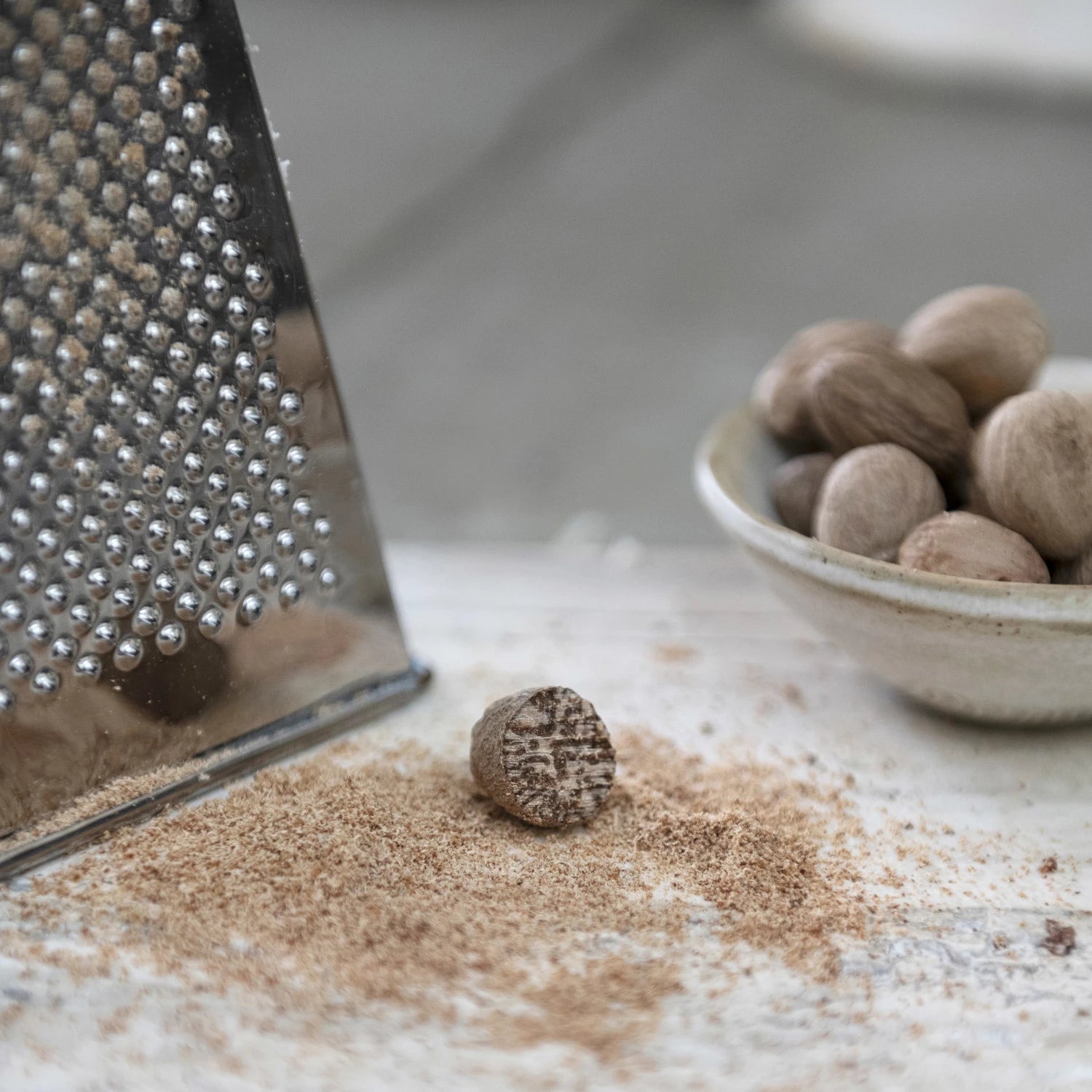 Product shoot of whole nutmeg by fitch and fennel