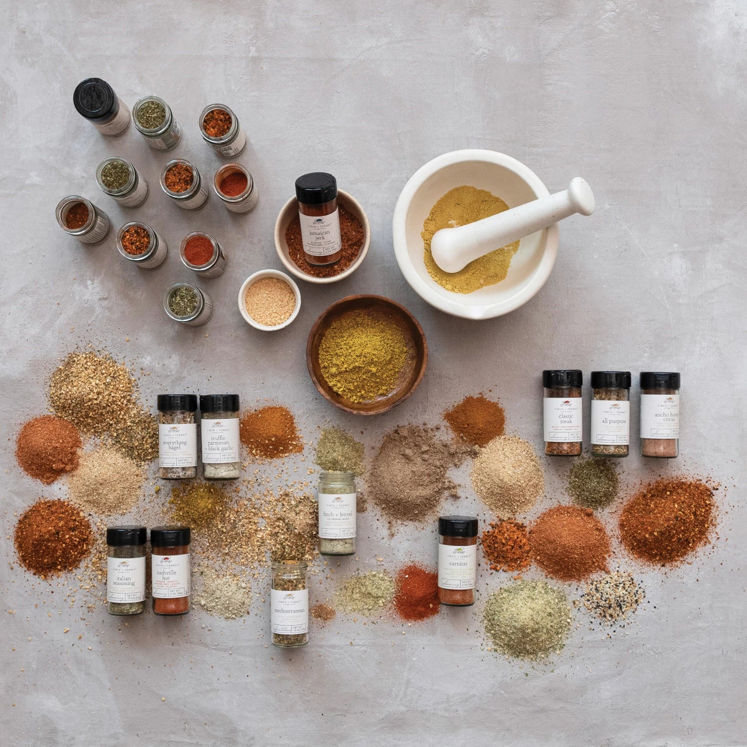 Product shoot of Italian seasoning spices.