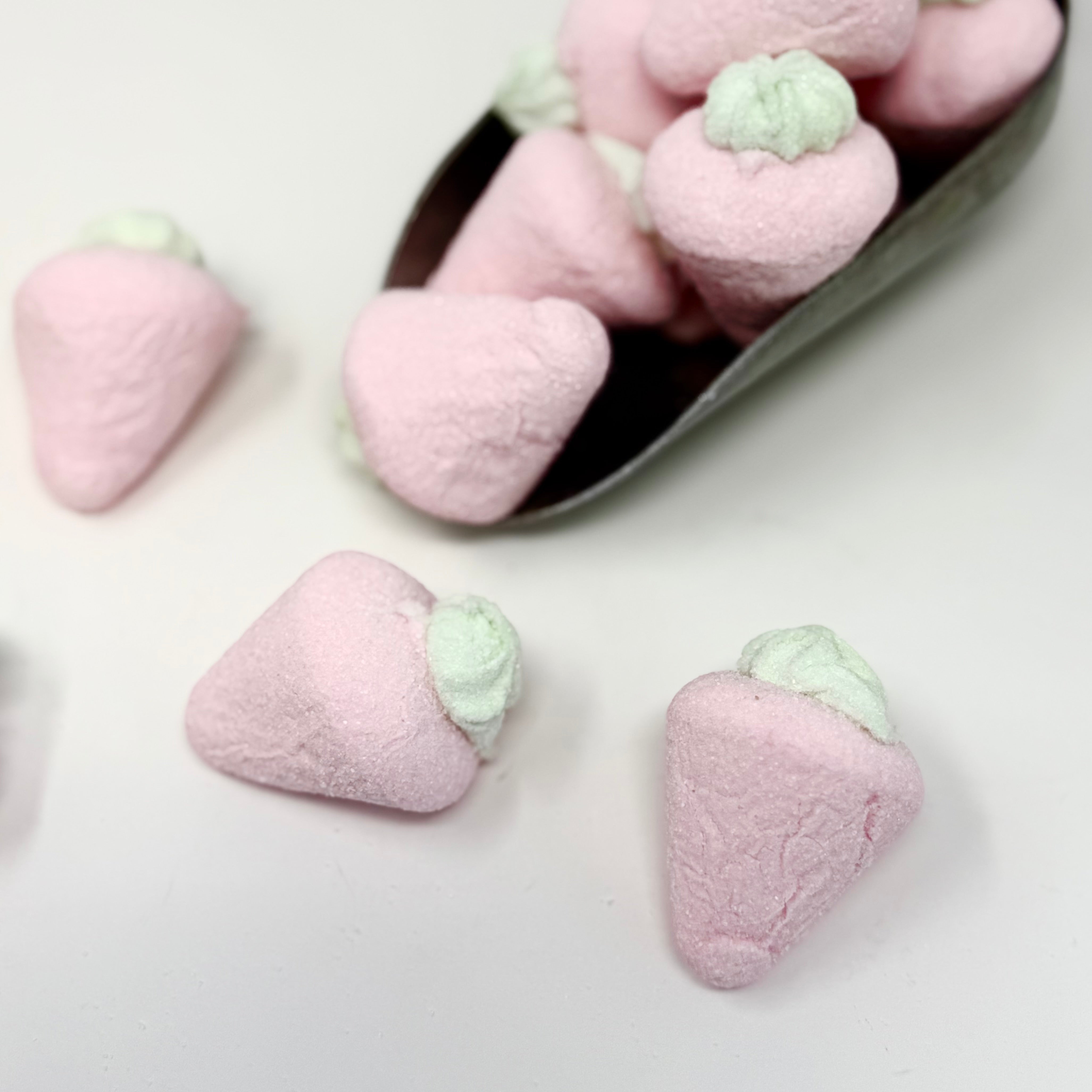 Swedish sugared marshmallow strawberries