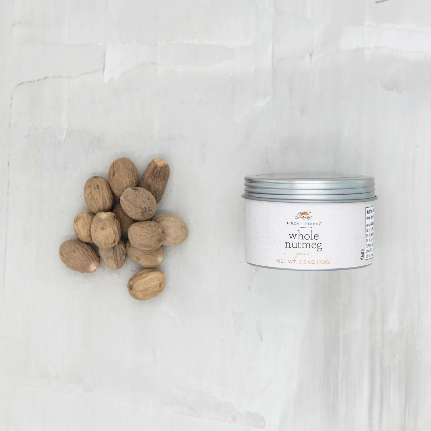 Product shoot of whole nutmeg by fitch and fennel