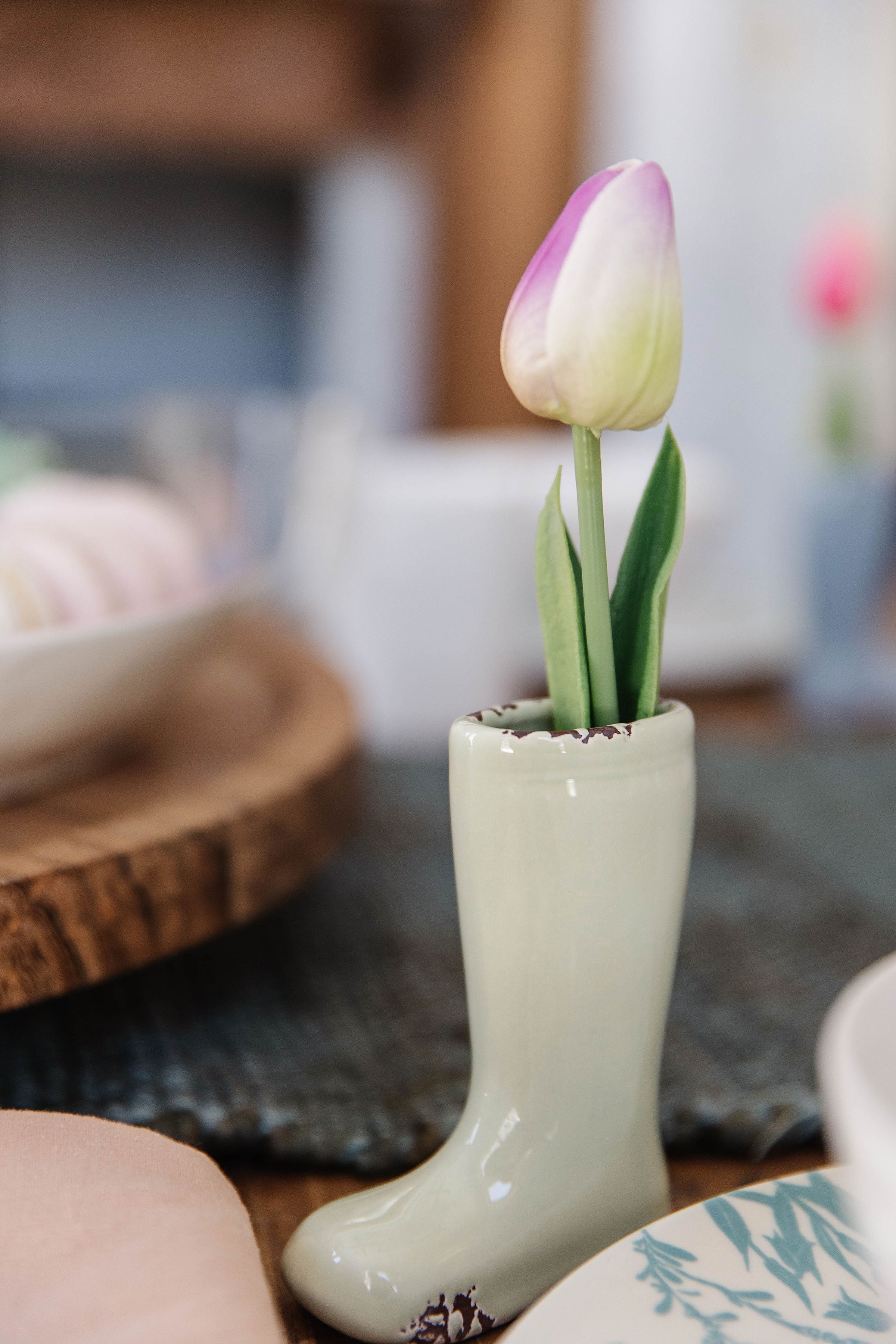 Distressed Boot Vase