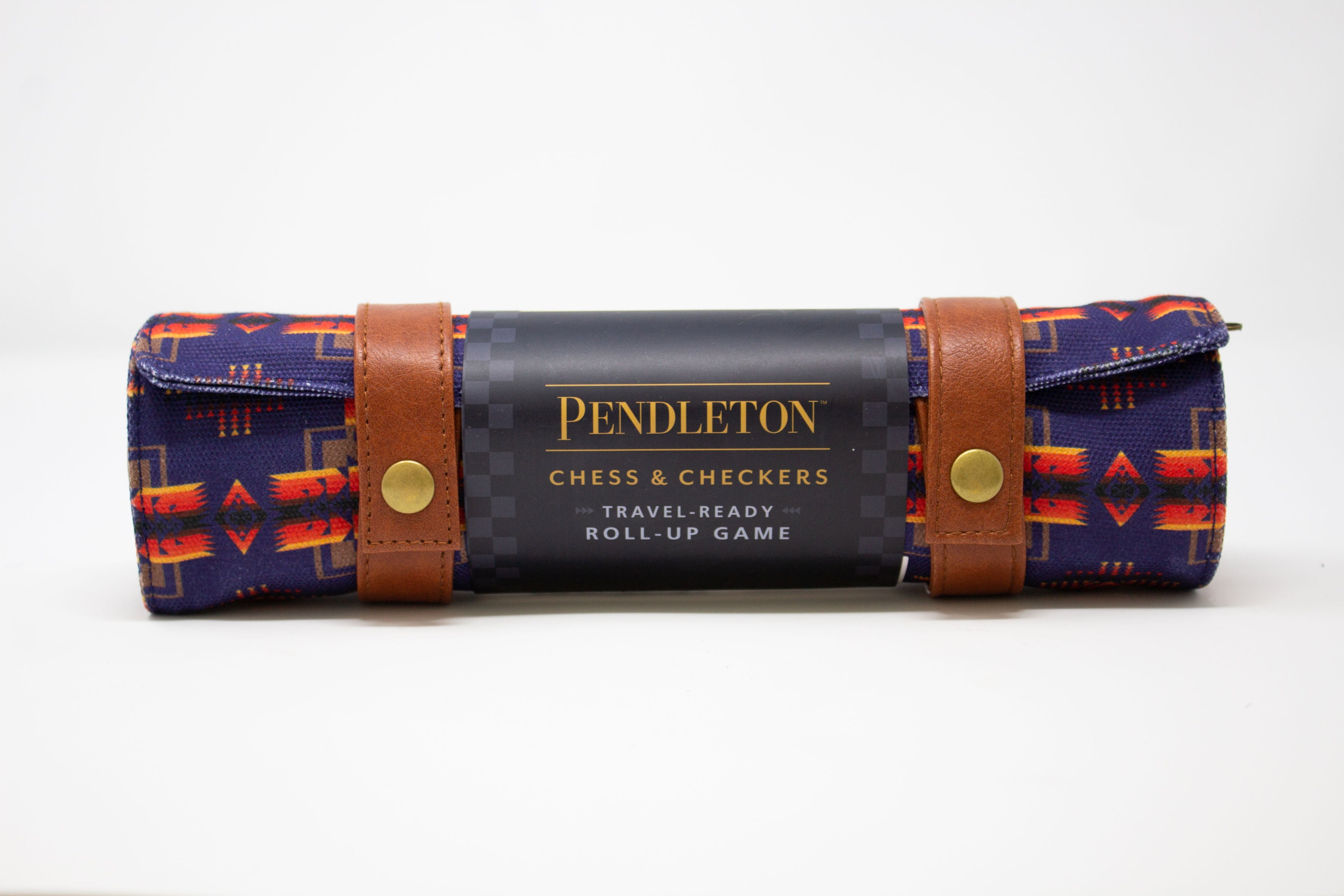 Pendleton Chess & Checkers Set: Travel-Ready Roll-Up Game