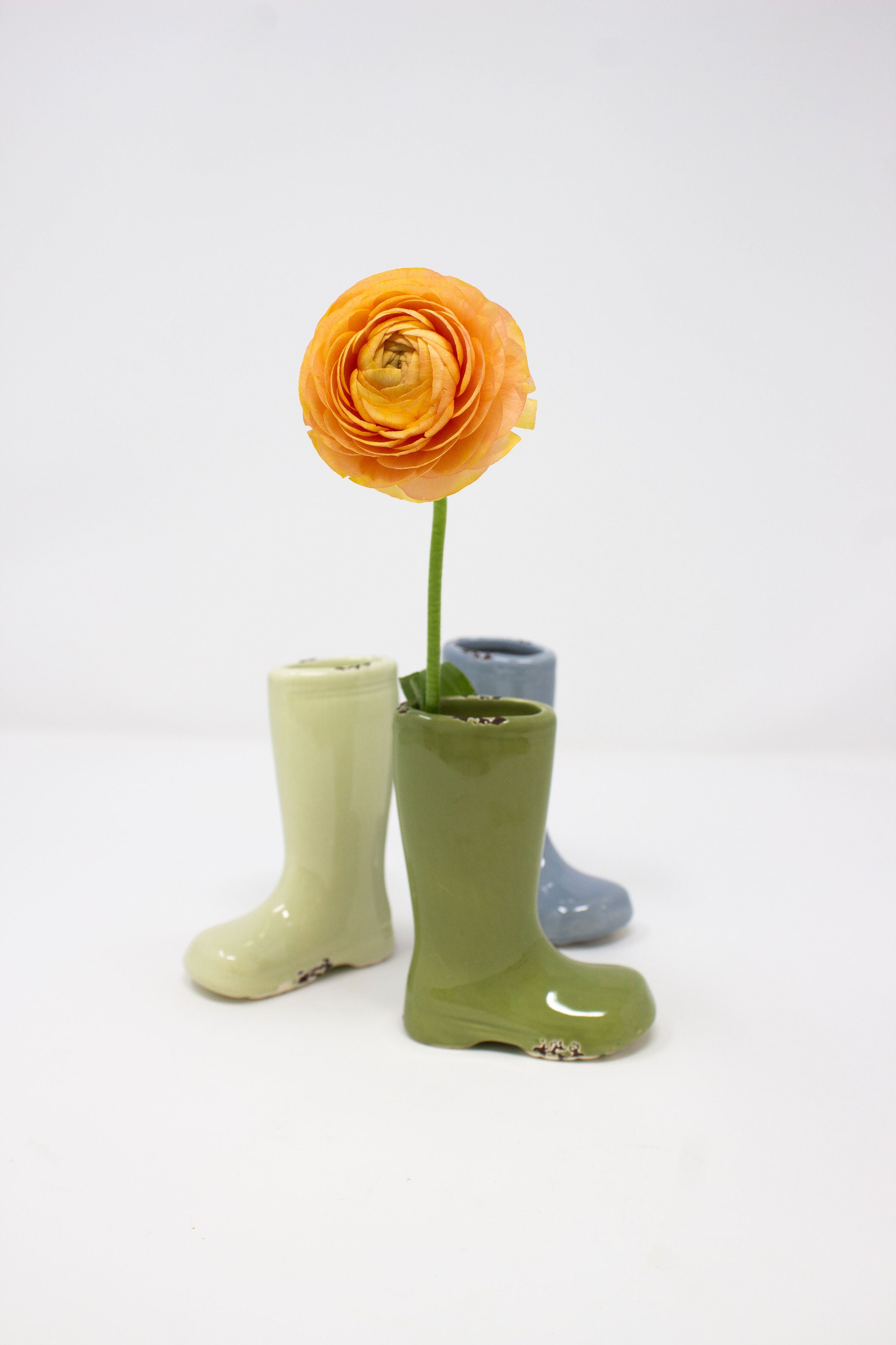 Distressed Boot Vase