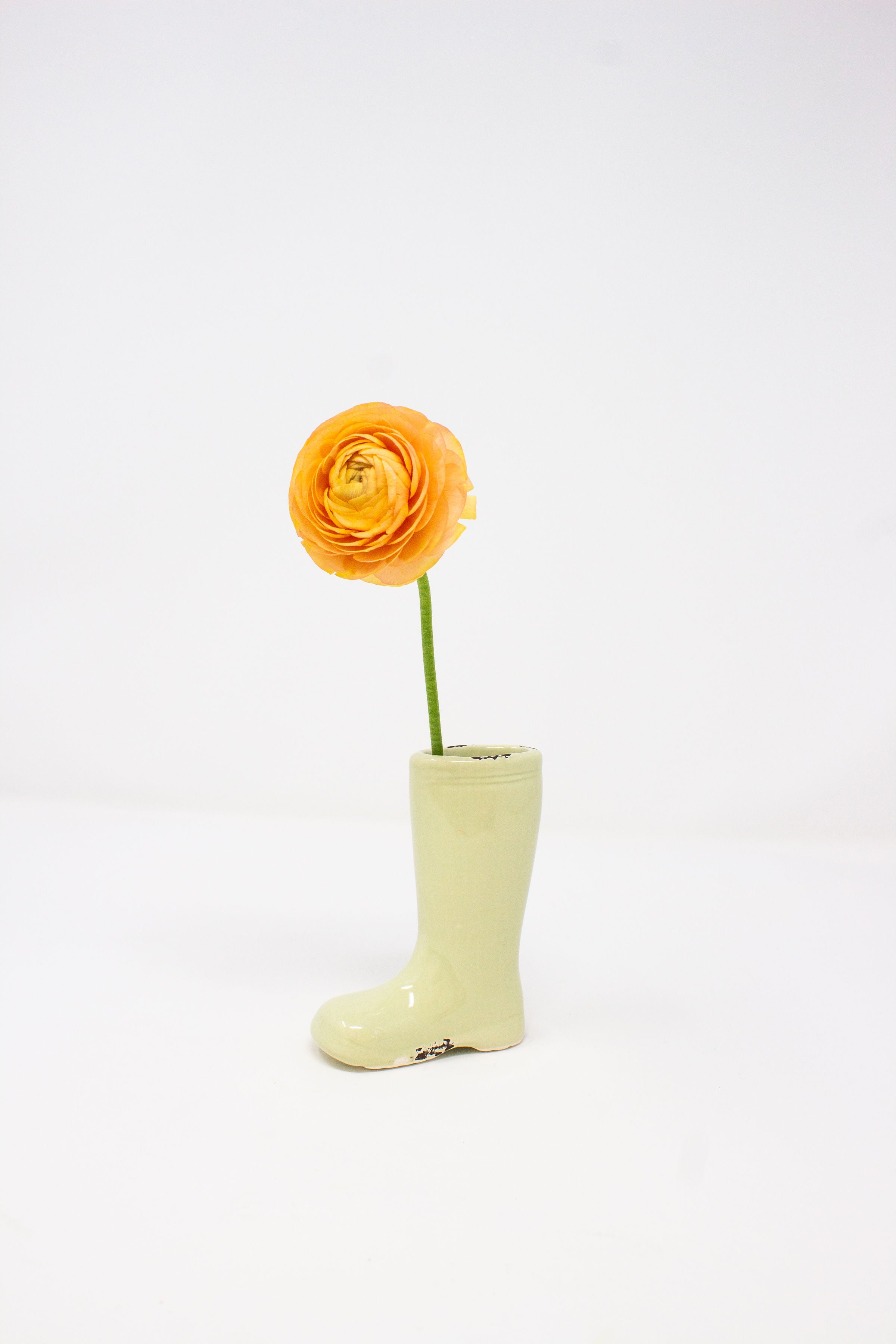 Distressed Boot Vase